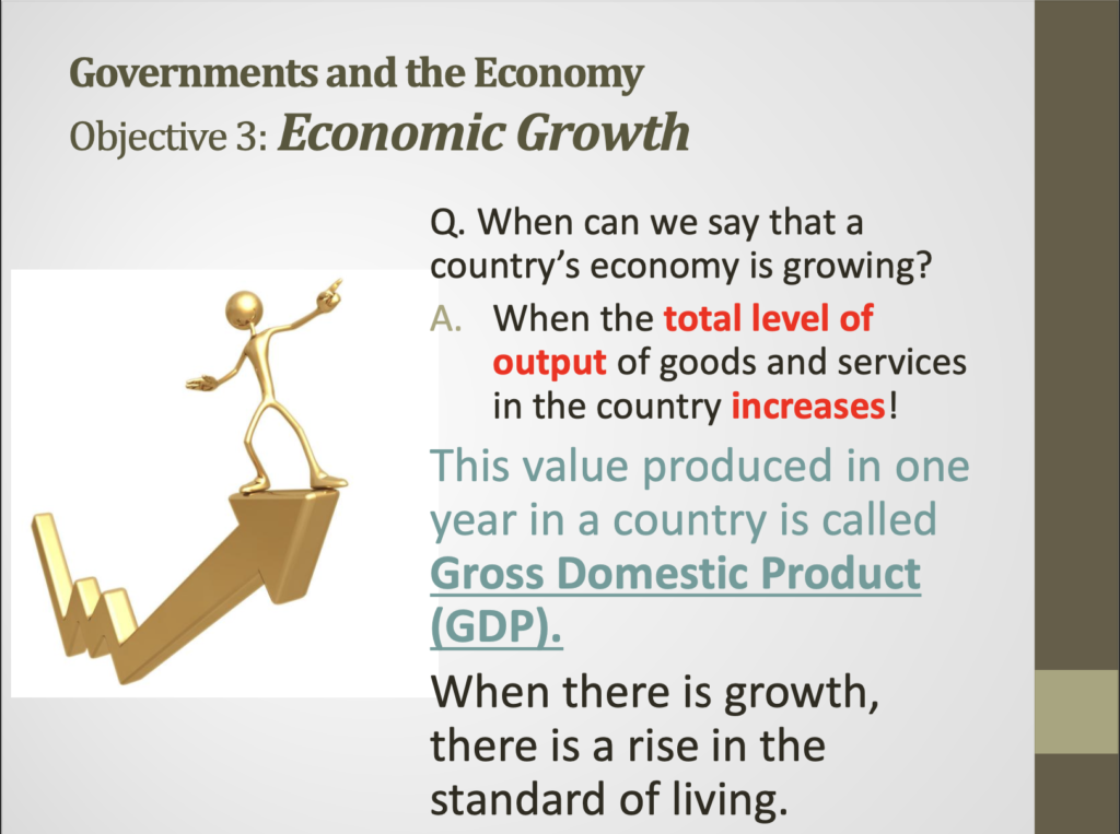 Government Objectives Presentation Notes